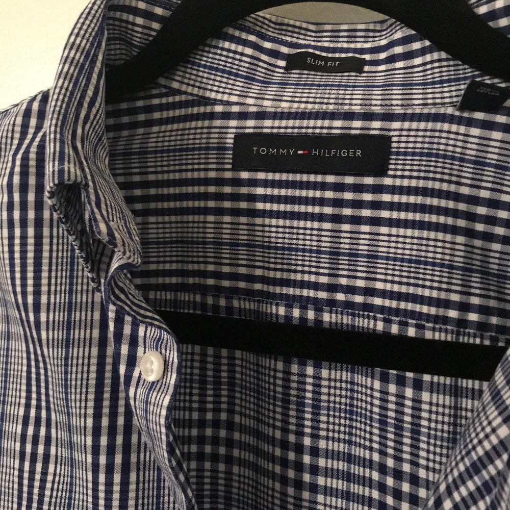 Tommy Hilfiger Slim Fit Plaid Woven Button Up